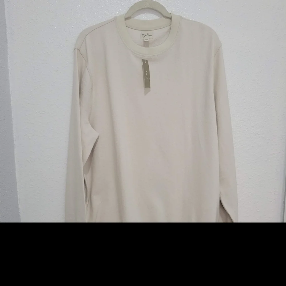 J Crew Long-sleeve textured sweater-tee BW407 Sz XL NWT